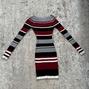Striped Knit Bodycon Dress